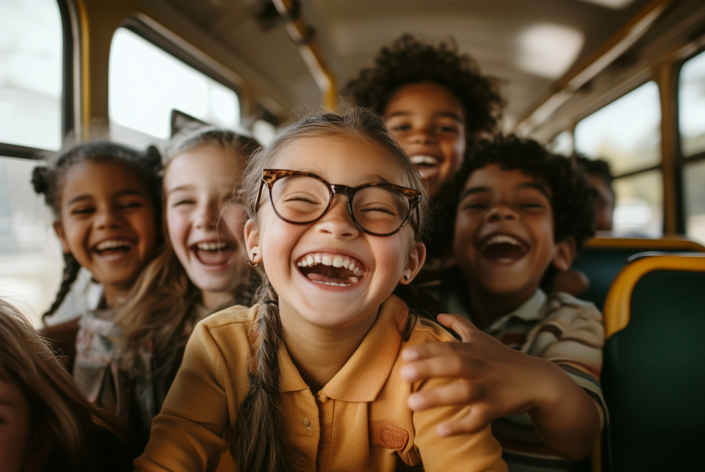 children on school bus 5b